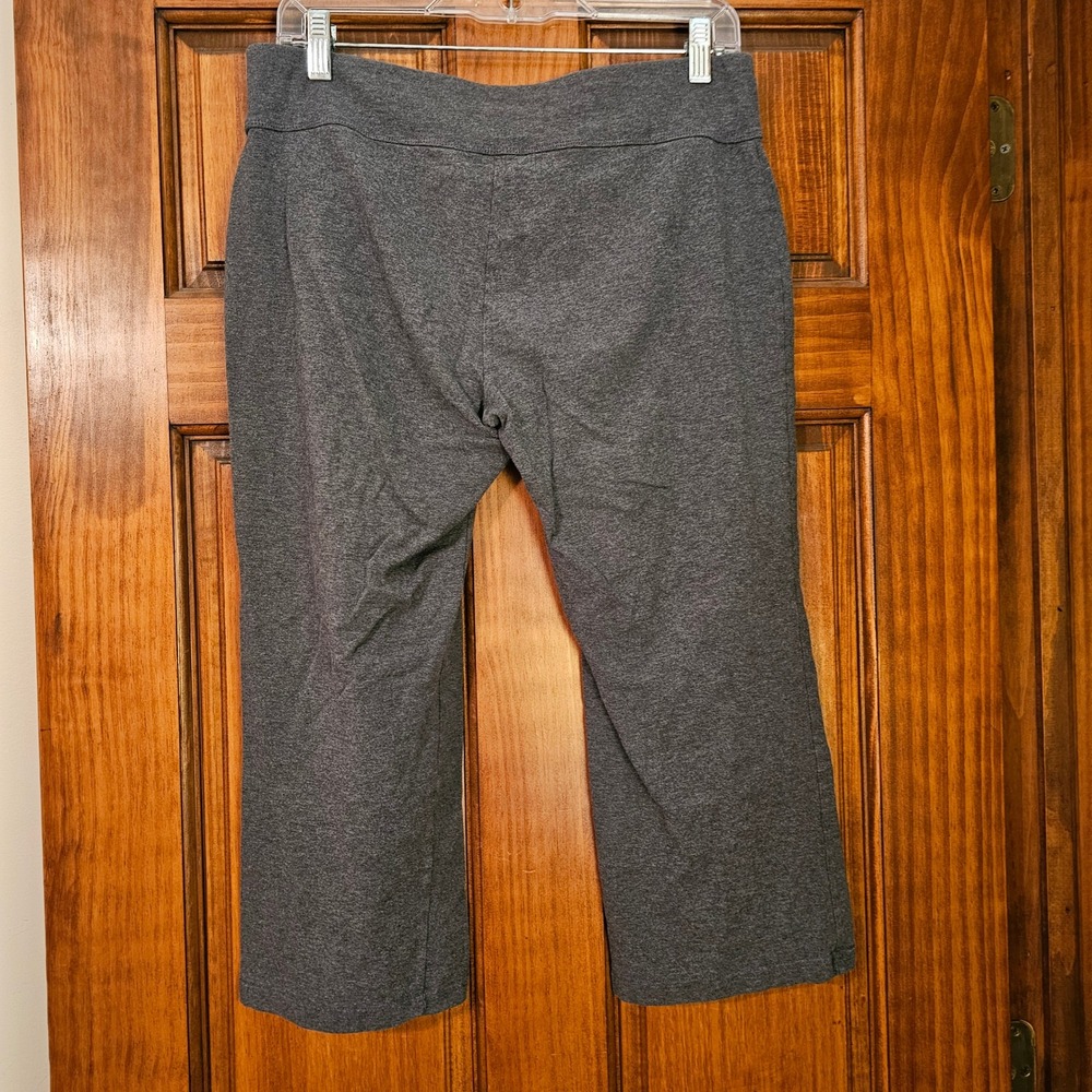 Everlast Sport Womens Gray Cropped Yoga Pants Capri Leggings Charcoal Large L - Picture 5 of 5